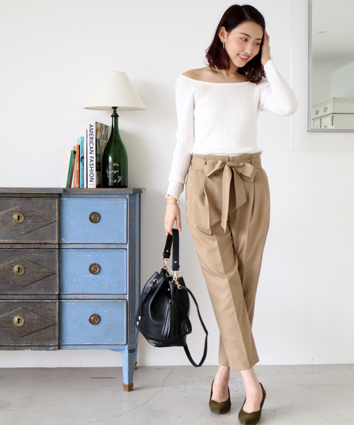 N.（N. Natural Beauty Basic）（エヌエヌナチュラルビューティーベーシック）の「ギャザーイージーパンツ（その他パンツ・レディース・ブラック/ボルドー/ベージュ/グレー・MEDIUM）」の22枚目の写真