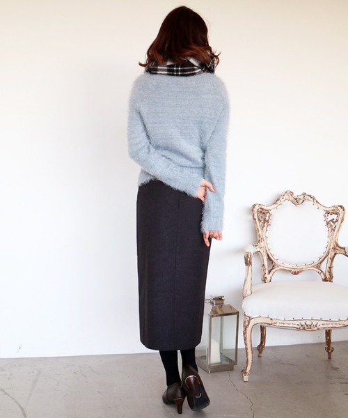 N.(N. Natural Beauty Basic)(エヌエヌナチュラルビューティーベーシック)の「◆《追加生産》【and GIRL11月号掲載】 シャギーコンパクトニット(ニット/セーター・レディース・ブルー/ホワイト/ベージュ・MEDIUM)」の6枚目の写真