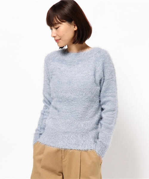 N.(N. Natural Beauty Basic)(エヌエヌナチュラルビューティーベーシック)の「◆《追加生産》【and GIRL11月号掲載】 シャギーコンパクトニット(ニット/セーター・レディース・ブルー/ホワイト/ベージュ・MEDIUM)」の7枚目の写真