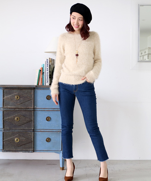 N.(N. Natural Beauty Basic)(エヌエヌナチュラルビューティーベーシック)の「◆《追加生産》【and GIRL11月号掲載】 シャギーコンパクトニット(ニット/セーター・レディース・ブルー/ホワイト/ベージュ・MEDIUM)」の20枚目の写真