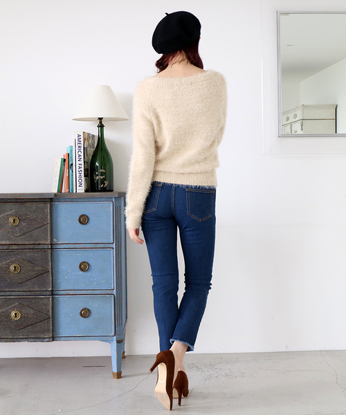 N.(N. Natural Beauty Basic)(エヌエヌナチュラルビューティーベーシック)の「◆《追加生産》【and GIRL11月号掲載】 シャギーコンパクトニット(ニット/セーター・レディース・ブルー/ホワイト/ベージュ・MEDIUM)」の22枚目の写真