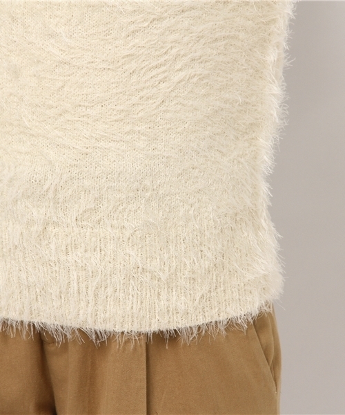 N.(N. Natural Beauty Basic)(エヌエヌナチュラルビューティーベーシック)の「◆《追加生産》【and GIRL11月号掲載】 シャギーコンパクトニット(ニット/セーター・レディース・ブルー/ホワイト/ベージュ・MEDIUM)」の9枚目の写真