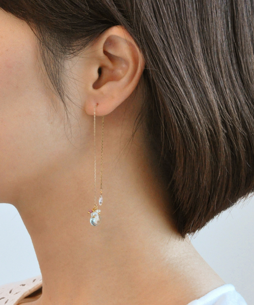 NOJESS（ノジェス）の「K10ピアス＆ピアスキャッチ（ピアス（両耳用