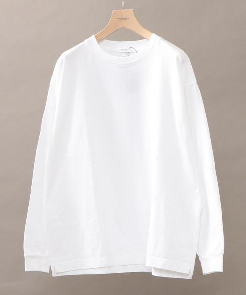 BEAUTY&YOUTH UNITED ARROWS（ビューティーアンドユースユナイテッドアローズ）の「BY ワイド リブ カットソー -MADE IN JAPAN- ◆（Tシャツ/カットソー・メンズ・ホワイト/ブラック/ライム/ネイビー/ライラック/イエロー・LARGE/MEDIUM/SMALL/X-LARGE）」の2枚目の写真