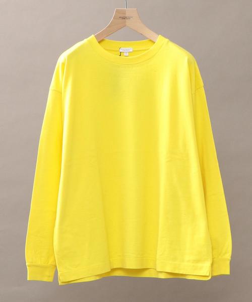 BEAUTY&YOUTH UNITED ARROWS（ビューティーアンドユースユナイテッドアローズ）の「BY ワイド リブ カットソー -MADE IN JAPAN- ◆（Tシャツ/カットソー・メンズ・ホワイト/ブラック/ライム/ネイビー/ライラック/イエロー・LARGE/MEDIUM/SMALL/X-LARGE）」の6枚目の写真