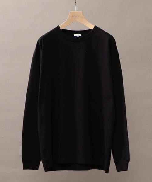 BEAUTY&YOUTH UNITED ARROWS（ビューティーアンドユースユナイテッドアローズ）の「BY ワイド リブ カットソー -MADE IN JAPAN- ◆（Tシャツ/カットソー・メンズ・ホワイト/ブラック/ライム/ネイビー/ライラック/イエロー・LARGE/MEDIUM/SMALL/X-LARGE）」の3枚目の写真