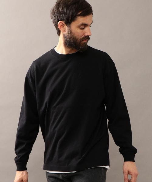 BEAUTY&YOUTH UNITED ARROWS（ビューティーアンドユースユナイテッドアローズ）の「BY ワイド リブ カットソー -MADE IN JAPAN- ◆（Tシャツ/カットソー・メンズ・ホワイト/ブラック/ライム/ネイビー/ライラック/イエロー・LARGE/MEDIUM/SMALL/X-LARGE）」の7枚目の写真