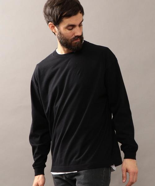 BEAUTY&YOUTH UNITED ARROWS（ビューティーアンドユースユナイテッドアローズ）の「BY ワイド リブ カットソー -MADE IN JAPAN- ◆（Tシャツ/カットソー・メンズ・ホワイト/ブラック/ライム/ネイビー/ライラック/イエロー・LARGE/MEDIUM/SMALL/X-LARGE）」の9枚目の写真