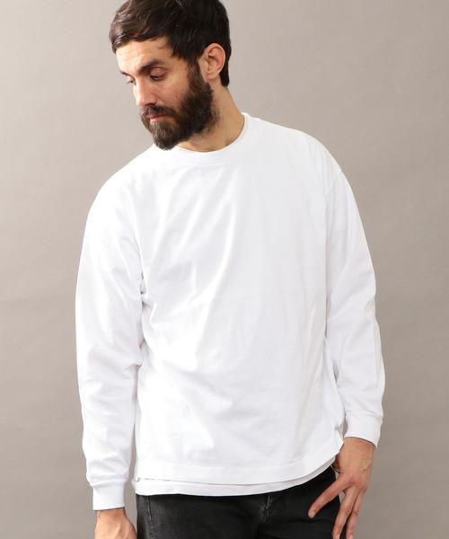 BEAUTY&YOUTH UNITED ARROWS（ビューティーアンドユースユナイテッドアローズ）の「BY ワイド リブ カットソー -MADE IN JAPAN- ◆（Tシャツ/カットソー・メンズ・ホワイト/ブラック/ライム/ネイビー/ライラック/イエロー・LARGE/MEDIUM/SMALL/X-LARGE）」の11枚目の写真