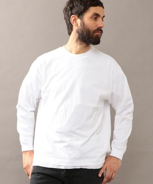 BEAUTY&YOUTH UNITED ARROWS（ビューティーアンドユースユナイテッドアローズ）の「BY ワイド リブ カットソー -MADE IN JAPAN- ◆（Tシャツ/カットソー・メンズ・ホワイト/ブラック/ライム/ネイビー/ライラック/イエロー・LARGE/MEDIUM/SMALL/X-LARGE）」の12枚目の写真