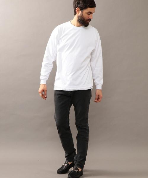 BEAUTY&YOUTH UNITED ARROWS（ビューティーアンドユースユナイテッドアローズ）の「BY ワイド リブ カットソー -MADE IN JAPAN- ◆（Tシャツ/カットソー・メンズ・ホワイト/ブラック/ライム/ネイビー/ライラック/イエロー・LARGE/MEDIUM/SMALL/X-LARGE）」の19枚目の写真