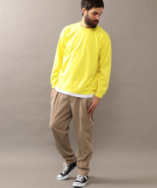 BEAUTY&YOUTH UNITED ARROWS（ビューティーアンドユースユナイテッドアローズ）の「BY ワイド リブ カットソー -MADE IN JAPAN- ◆（Tシャツ/カットソー・メンズ・ホワイト/ブラック/ライム/ネイビー/ライラック/イエロー・LARGE/MEDIUM/SMALL/X-LARGE）」の21枚目の写真