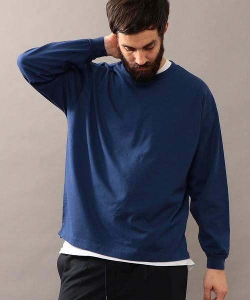 BEAUTY&YOUTH UNITED ARROWS（ビューティーアンドユースユナイテッドアローズ）の「BY ワイド リブ カットソー -MADE IN JAPAN- ◆（Tシャツ/カットソー・メンズ・ホワイト/ブラック/ライム/ネイビー/ライラック/イエロー・LARGE/MEDIUM/SMALL/X-LARGE）」の22枚目の写真