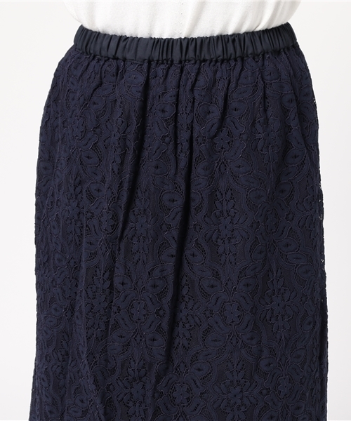 POU DOU DOU（プードゥドゥ）の「スカラップラッセルレーススカート（スカート・レディース・アイボリー/ライトブルー/ネイビー・3）」の5枚目の写真