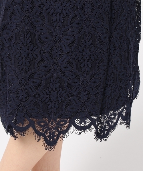 POU DOU DOU（プードゥドゥ）の「スカラップラッセルレーススカート（スカート・レディース・アイボリー/ライトブルー/ネイビー・3）」の7枚目の写真