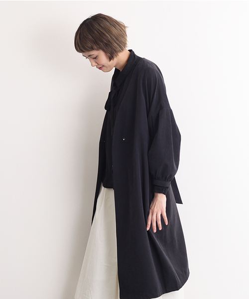 MERLOT（メルロー）の「ピーチウエストリボンボリューム袖スプリングコート501-4591（その他アウター・レディース・ネイビー/キャメル/ブラック/ピンクベージュ/カーキ・FREE）」の17枚目の写真