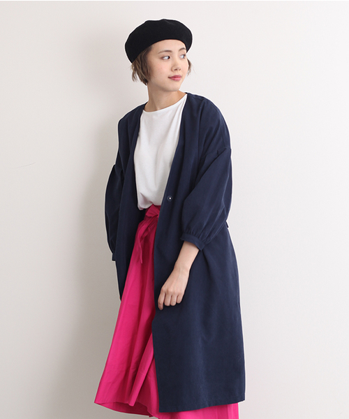 MERLOT（メルロー）の「ピーチウエストリボンボリューム袖スプリングコート501-4591（その他アウター・レディース・ネイビー/キャメル/ブラック/ピンクベージュ/カーキ・FREE）」の18枚目の写真