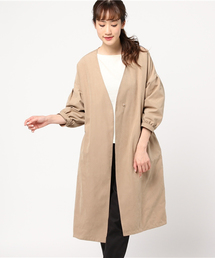 MERLOT | ピーチウエストリボンボリューム袖スプリングコート501-4591(その他アウター)