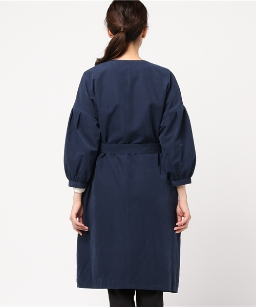 MERLOT（メルロー）の「ピーチウエストリボンボリューム袖スプリングコート501-4591（その他アウター・レディース・ネイビー/キャメル/ブラック/ピンクベージュ/カーキ・FREE）」の8枚目の写真