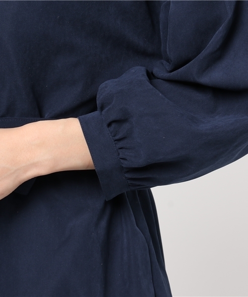 MERLOT（メルロー）の「ピーチウエストリボンボリューム袖スプリングコート501-4591（その他アウター・レディース・ネイビー/キャメル/ブラック/ピンクベージュ/カーキ・FREE）」の10枚目の写真