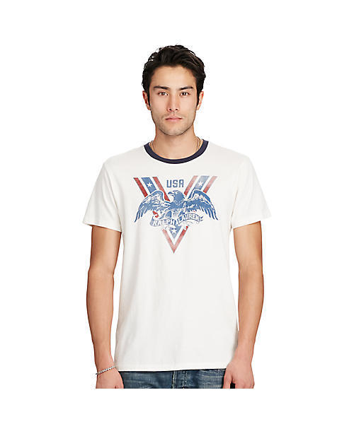 Denim & Supply Ralph Lauren(デニムアンドサプライラルフローレン)の「コットン グラフィック リンガーTシャツ(Tシャツ/カットソー・メンズ・クリーム・LARGE/SMALL/X-SMALL/MEDIUM)」の5枚目の写真