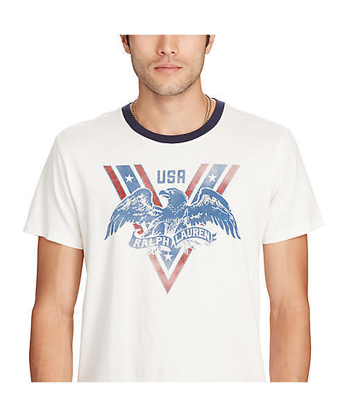Denim & Supply Ralph Lauren(デニムアンドサプライラルフローレン)の「コットン グラフィック リンガーTシャツ(Tシャツ/カットソー・メンズ・クリーム・LARGE/SMALL/X-SMALL/MEDIUM)」の4枚目の写真