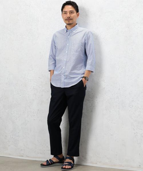 green label relaxing(グリーンレーベルリラクシング)の「CM TRC ストレッチ テーパード U/P 9分丈パンツ ◆(スラックス・メンズ・ブラック/ネイビー/ダークグレー・X-LARGE/LARGE/MEDIUM/SMALL)」の14枚目の写真