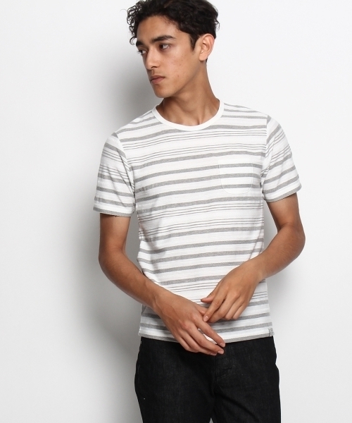 ボーダーポケットtシャツ
