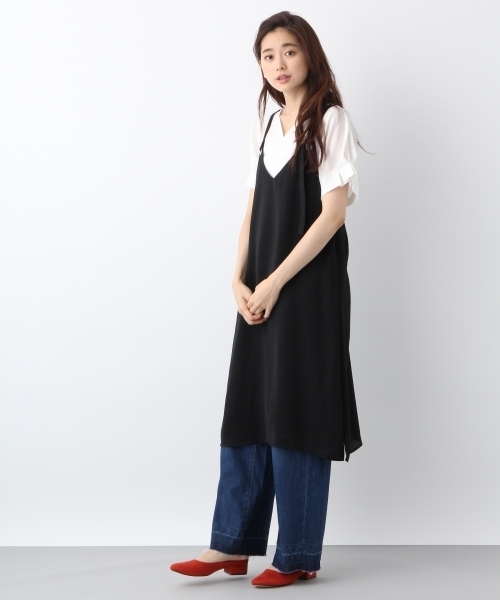 LEPSIM（レプシィム）の「ソデタック2WAYプルオーバーSS　763681（Tシャツ/カットソー・レディース・ダークネイビー/オフホワイト/ブラック/オリーブ・FREE）」の5枚目の写真