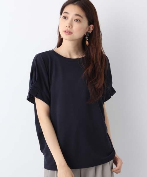 LEPSIM（レプシィム）の「ソデタック2WAYプルオーバーSS　763681（Tシャツ/カットソー・レディース・ダークネイビー/オフホワイト/ブラック/オリーブ・FREE）」の15枚目の写真
