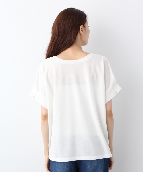 LEPSIM（レプシィム）の「ソデタック2WAYプルオーバーSS　763681（Tシャツ/カットソー・レディース・ダークネイビー/オフホワイト/ブラック/オリーブ・FREE）」の17枚目の写真