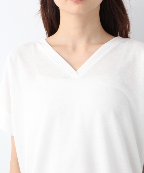 LEPSIM（レプシィム）の「ソデタック2WAYプルオーバーSS　763681（Tシャツ/カットソー・レディース・ダークネイビー/オフホワイト/ブラック/オリーブ・FREE）」の9枚目の写真