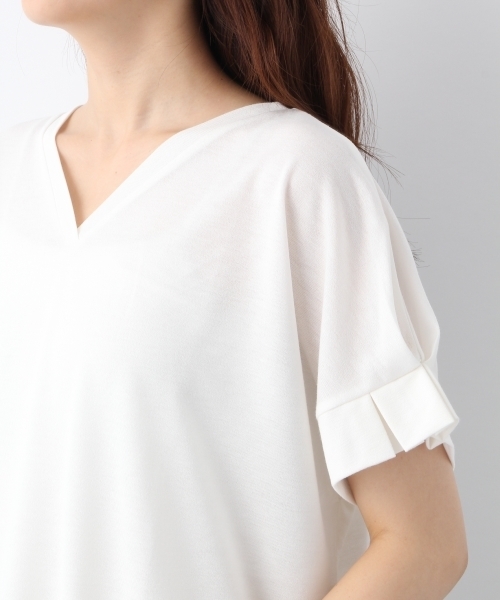 LEPSIM（レプシィム）の「ソデタック2WAYプルオーバーSS　763681（Tシャツ/カットソー・レディース・ダークネイビー/オフホワイト/ブラック/オリーブ・FREE）」の10枚目の写真