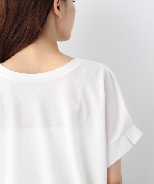 LEPSIM（レプシィム）の「ソデタック2WAYプルオーバーSS　763681（Tシャツ/カットソー・レディース・ダークネイビー/オフホワイト/ブラック/オリーブ・FREE）」の11枚目の写真
