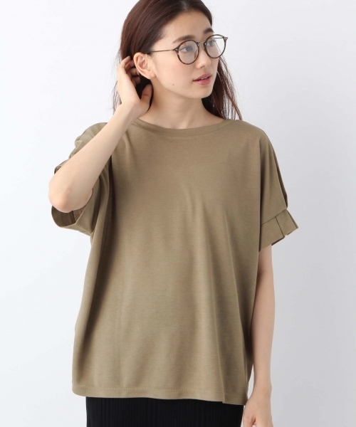 LEPSIM（レプシィム）の「ソデタック2WAYプルオーバーSS　763681（Tシャツ/カットソー・レディース・ダークネイビー/オフホワイト/ブラック/オリーブ・FREE）」の19枚目の写真