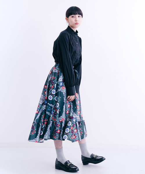 MERLOT（メルロー）の「フリルスタンドネックブラウス1342（シャツ/ブラウス・レディース・ブラック/レッド/オフホワイト/ブルーグリーン・FREE）」の16枚目の写真