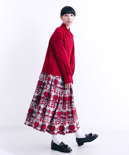 MERLOT（メルロー）の「フリルスタンドネックブラウス1342（シャツ/ブラウス・レディース・ブラック/レッド/オフホワイト/ブルーグリーン・FREE）」の14枚目の写真