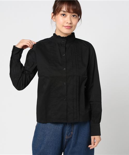 MERLOT（メルロー）の「フリルスタンドネックブラウス1342（シャツ/ブラウス・レディース・ブラック/レッド/オフホワイト/ブルーグリーン・FREE）」の13枚目の写真