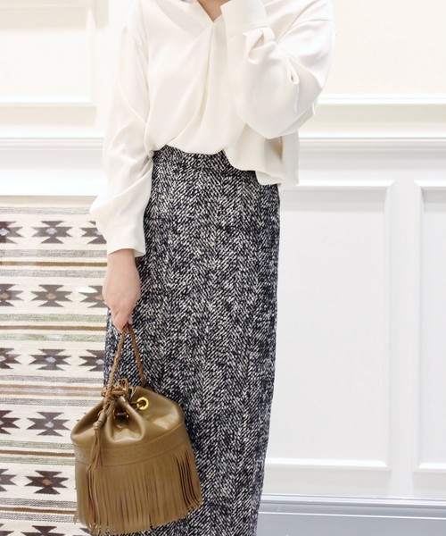 plage（プラージュ）の「Tweed タイトスカート◆（スカート・レディース・ブラック/ホワイト・34/36/38）」の19枚目の写真
