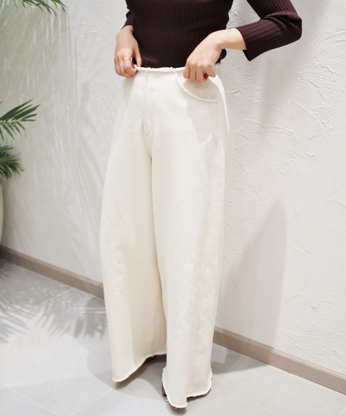plage(プラージュ)の「ワイドデニムパンツ◆(デニムパンツ・レディース・ブラック/ナチュラル・38/36/34)」の19枚目の写真