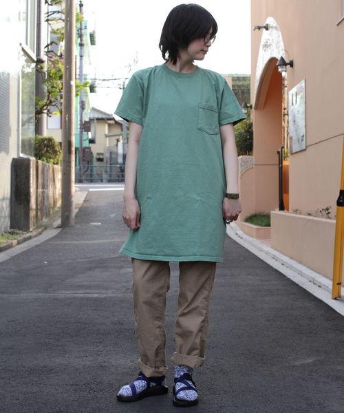 Goodwear(Since1983)(グッドウェア)の「GOODWEAR/ グッドウェア Tシャツワンピース(ワンピース・レディース・グレー/ネイビー/ブラック/グリーン・FREE)」の4枚目の写真