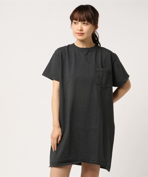 Goodwear(Since1983)(グッドウェア)の「GOODWEAR/ グッドウェア Tシャツワンピース(ワンピース・レディース・グレー/ネイビー/ブラック/グリーン・FREE)」の7枚目の写真