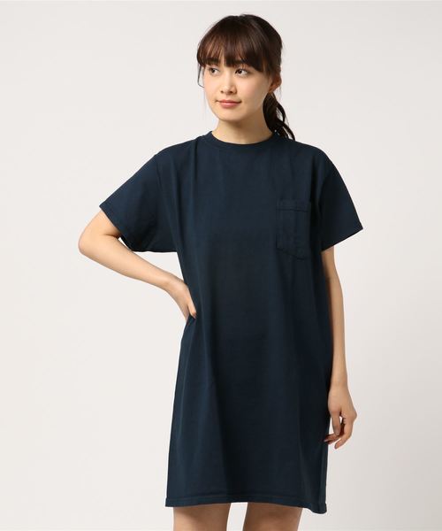 Goodwear(Since1983)(グッドウェア)の「GOODWEAR/ グッドウェア Tシャツワンピース(ワンピース・レディース・グレー/ネイビー/ブラック/グリーン・FREE)」の1枚目の写真