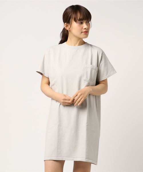 Goodwear(Since1983)(グッドウェア)の「GOODWEAR/ グッドウェア Tシャツワンピース(ワンピース・レディース・グレー/ネイビー/ブラック/グリーン・FREE)」の3枚目の写真