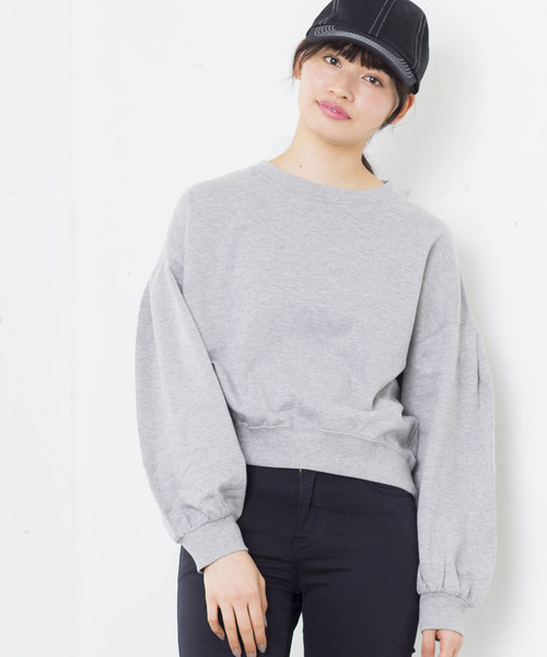 WEGO(ウィゴー)の「WEGO/デイリービッグシルエットスウェット(スウェット・レディース・杢グレー/ホワイト/ブルー/ピンク・FREE)」の1枚目の写真