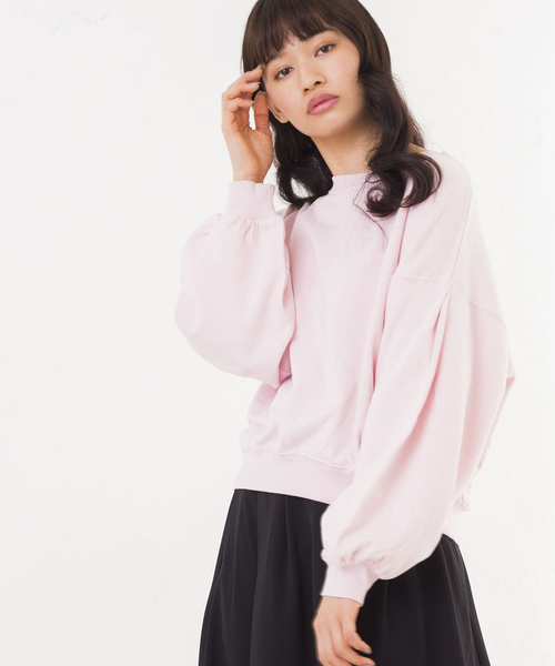 WEGO(ウィゴー)の「WEGO/デイリービッグシルエットスウェット(スウェット・レディース・杢グレー/ホワイト/ブルー/ピンク・FREE)」の4枚目の写真