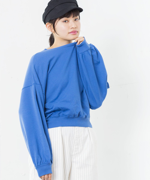 WEGO(ウィゴー)の「WEGO/デイリービッグシルエットスウェット(スウェット・レディース・杢グレー/ホワイト/ブルー/ピンク・FREE)」の3枚目の写真