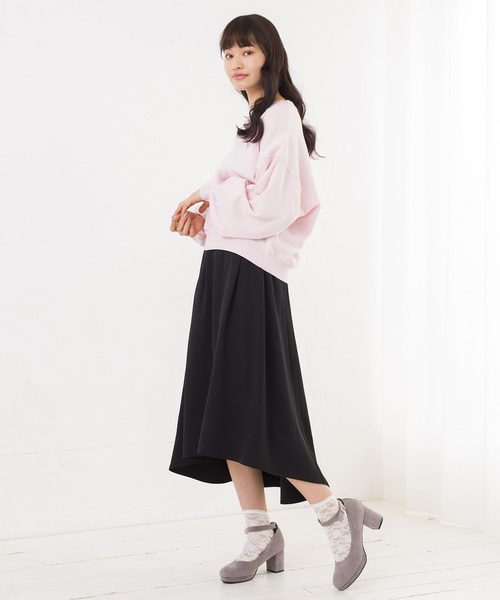 WEGO(ウィゴー)の「WEGO/デイリービッグシルエットスウェット(スウェット・レディース・杢グレー/ホワイト/ブルー/ピンク・FREE)」の21枚目の写真