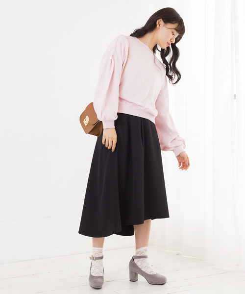 WEGO(ウィゴー)の「WEGO/デイリービッグシルエットスウェット(スウェット・レディース・杢グレー/ホワイト/ブルー/ピンク・FREE)」の10枚目の写真