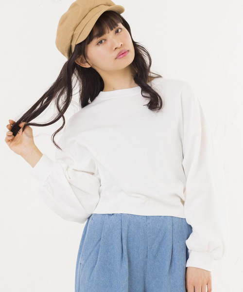 WEGO(ウィゴー)の「WEGO/デイリービッグシルエットスウェット(スウェット・レディース・杢グレー/ホワイト/ブルー/ピンク・FREE)」の8枚目の写真